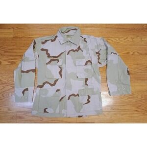 US Military Desert Camo Combat Field Jacket Mens Large Regular